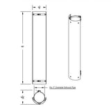 7"D x 48"L 180 Degree Stainless Steel Muffler Guard
