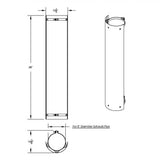 8"D x 48"L 180 Degree Stainless Steel Muffler Guard