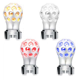 Silver Thread-On Anodized Phoenix Style Ball Gearshift Knob with LED 13/15/18 Adapter