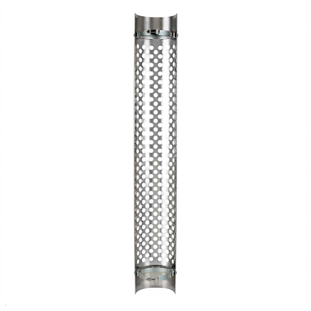 8"D x 48"L 180 Degree SS Muffler Guard with Round Holes
