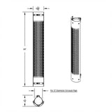 5"D x 48"L 180 Degree SS Muffler Guard with Vertical Slots