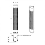 6"D x 48"L 180 Degree SS Muffler Guard with Vertical Slots