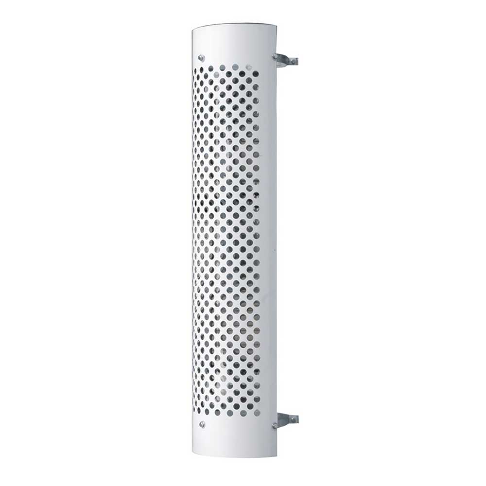 9"D x 48"L 270 Degree Stainless Steel Exhaust Shield with Round Holes
