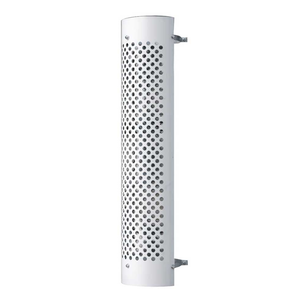 10"D x 48"L 270 Degree Stainless Steel Exhaust Shield with Round Holes