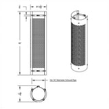 10"D x 48"L 270 Degree Stainless Steel Exhaust Shield with Horizontal Slots