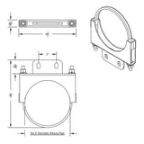 5" Peterbilt Stainless Steel Saddle Clamp