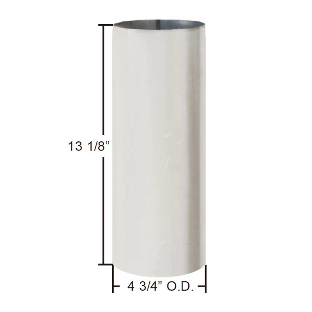 5"ID to 5"OD x 13-1/8"L Steel with Zinc Plating Exhaust Connector Sleeve
