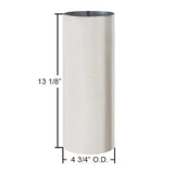 5"ID to 5"OD x 13-1/8"L Steel with Zinc Plating Exhaust Connector Sleeve