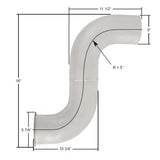 Freightliner 5"D x 10-3/4" x 11-1/2" Aluminized Elbow, OEM 04-17094-016