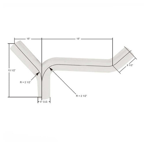 5"OD Kenworth W900B, W900L, T600, T800 Y divider, K180-14766, close-up