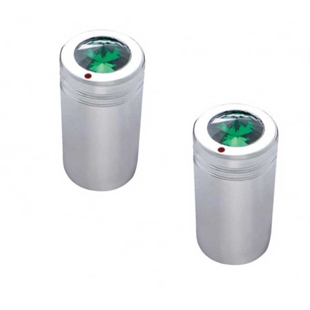 Chrome Aluminum CB Knob with Colored Crystal - 2 Pack