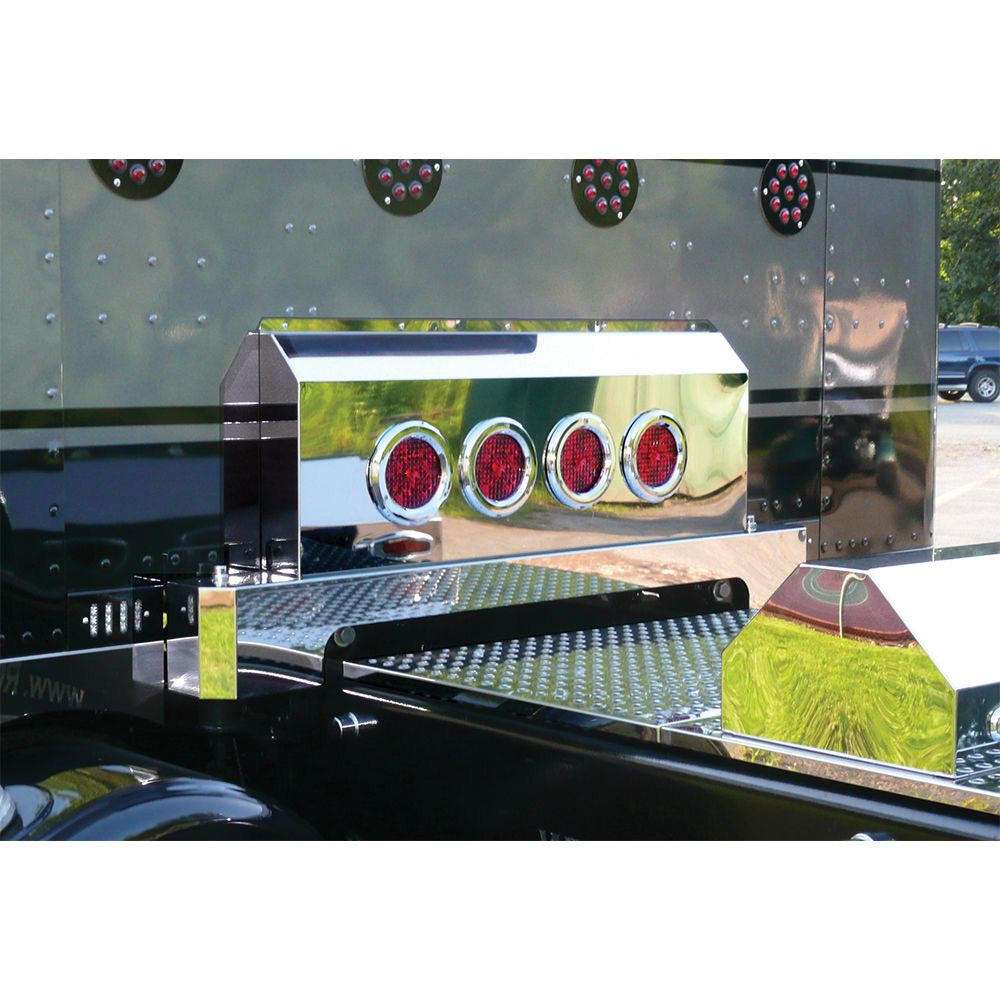 Peterbilt Shock Cover with Four 4" Round LED Lights 2005 and Older