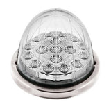 3" Double Fury Clear Lens 17 LED Watermelon Light Flush Mount Kit with Low Profile SS Bezel