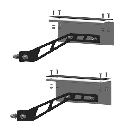 Rear and center 1/2" steel fender mount brackets