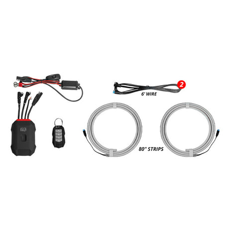 Xkmax 80" running board LED light strip, close-up