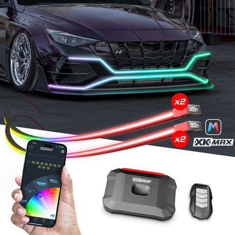 Xkmax hood and running board LED light kit