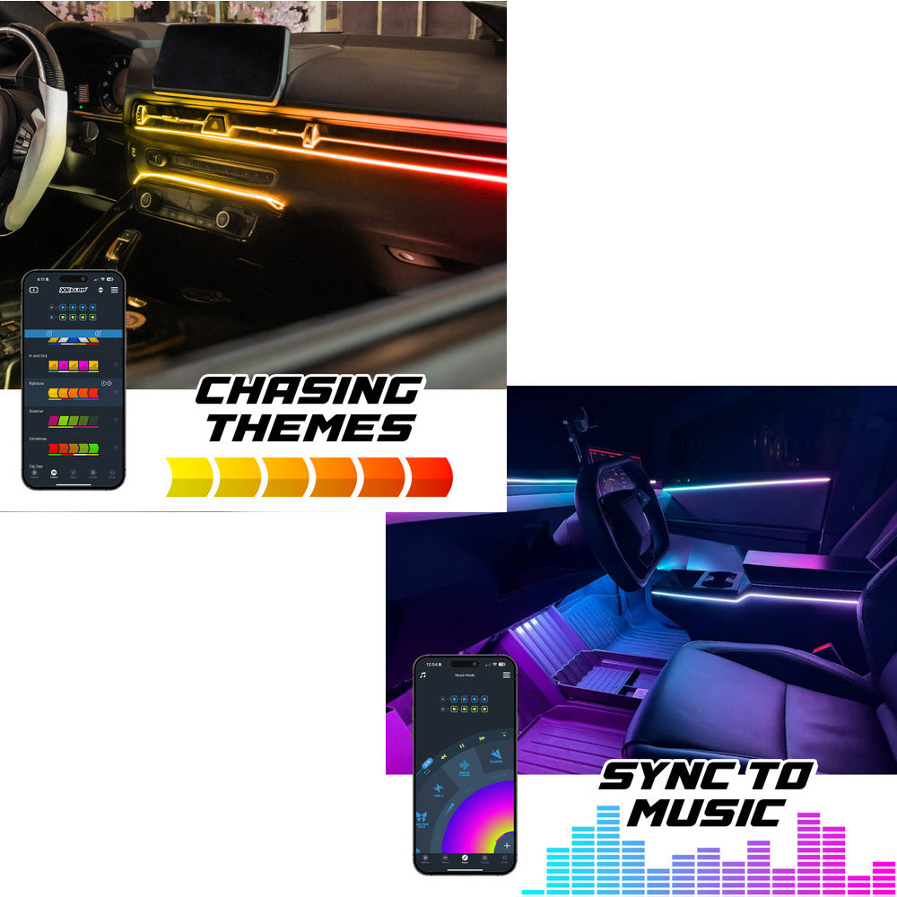 XKMax 30" Two Piece Fiber Optic LED Interior Light Strip