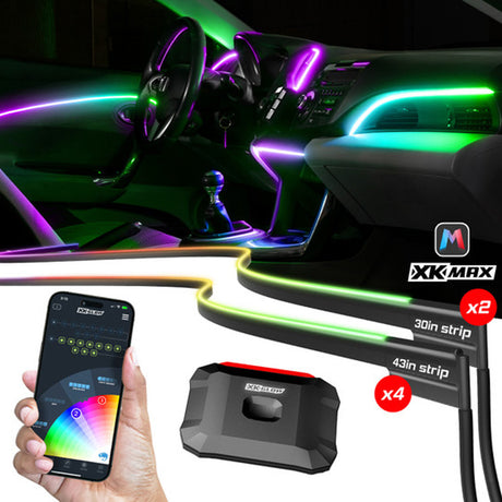 Xkmax dash and door optic fiber LED light kit