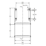 12"W Hard Coated Rear Frame Steps