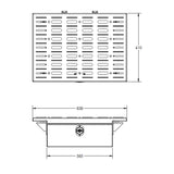 9" Deep In-Frame Black Hard Coated Toolbox