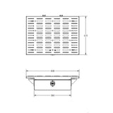 7.5" Deep In-Frame Black Hard Coated Tool Box
