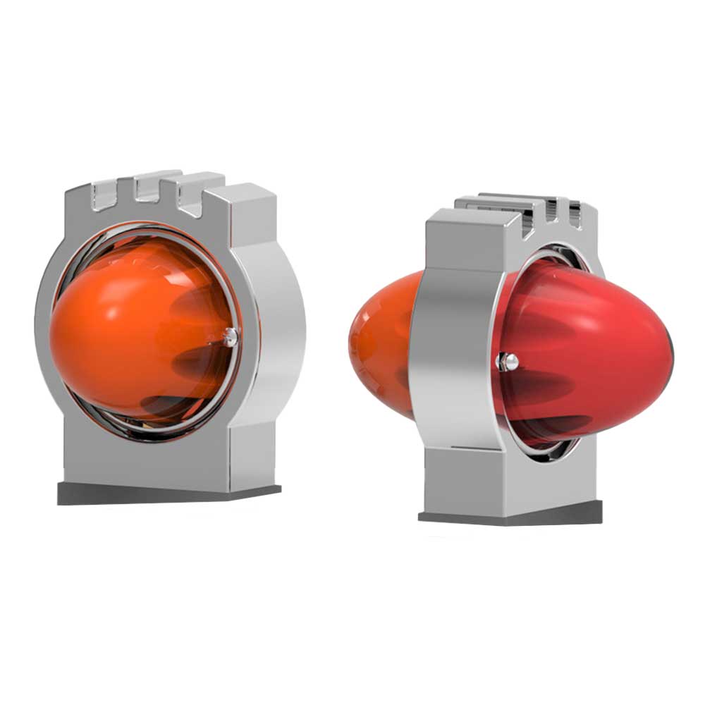 Kenworth Logo Shaped Stainless Steel Turn Signal GLO Watermelon LED Lights