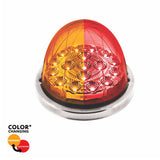 3" Double Fury Clear Lens 17 LED Watermelon Light Flush Mount Kit with Low Profile SS Bezel