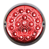3" Double Fury Clear Lens 17 LED Watermelon Light Flush Mount Kit with Low Profile SS Bezel