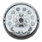 3" Double Fury Clear Lens 17 LED Watermelon Light Flush Mount Kit with Low Profile SS Bezel