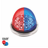 3" Double Fury Clear Lens 17 LED Watermelon Light Flush Mount Kit with Low Profile SS Bezel
