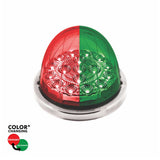 3" Double Fury Clear Lens 17 LED Watermelon Light Flush Mount Kit with Low Profile SS Bezel