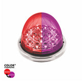 3" Double Fury Clear Lens 17 LED Watermelon Light Flush Mount Kit with Low Profile SS Bezel