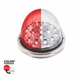 3" Double Fury Clear Lens 17 LED Watermelon Light Flush Mount Kit with Low Profile SS Bezel