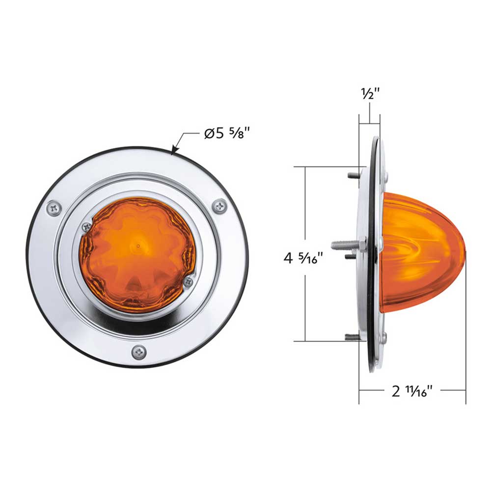 GloLight 9 LED Dual Function Watermelon with SS Bezel Sleeper Bunk Kit