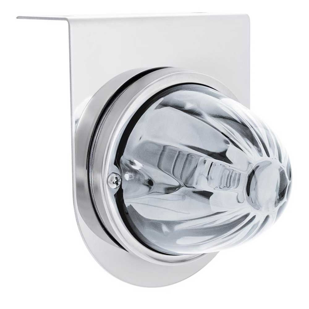 UltraBurst Clear Glass Watermelon Light With Stainless Steel Light Bracket Kit with Red LED