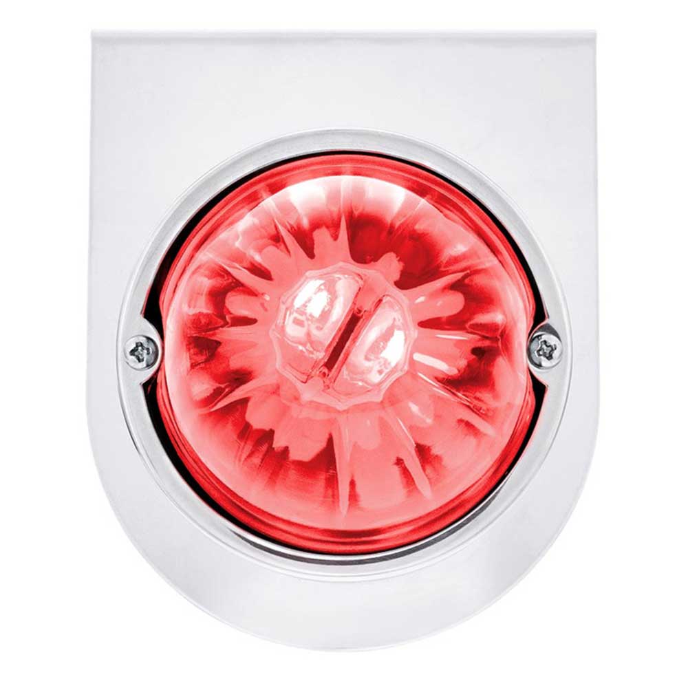 UltraBurst Clear Glass Watermelon Light With Stainless Steel Light Bracket Kit with Red LED