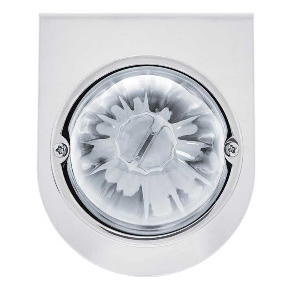 UltraBurst Clear Glass Watermelon Light With Stainless Steel Light Bracket Kit with Red LED
