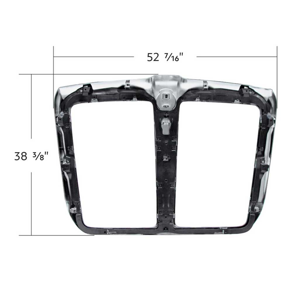Kenworth T680 2013-2021 Chrome Grill with Inner Mounting Frame