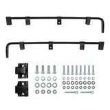 Black Straight Mud Flap Hangers with Mounting Hardware