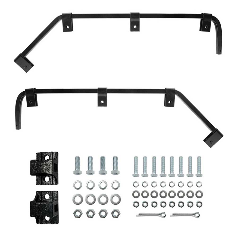 Black Angled Mud Flap Hangers with Mounting Hardware