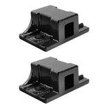 Black Angled Mud Flap Hangers with Mounting Hardware