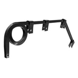 Black Angled Mud Flap Hangers with Single Coil and Mounting Hardware