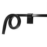 Black Angled Mud Flap Hangers with Single Coil and Mounting Hardware