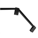 Black Angled Mud Flap Hangers with Single Coil and Mounting Hardware