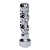 Three Skull Chrome Shift Knob with Eaton Fuller 9/10 Speed Adapter