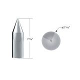 33MM 7-1/8" Chrome Plated Tall Spike Nut Covers - Thread On