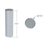 33mm x 7-1/4" Chrome Plastic Tall Cylinder Nut Cover Thread-On (10 Pack)