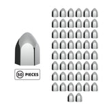 15/16" X 1-5/8" Chrome Plated Plastic Bullet Nut Covers - 50 PK