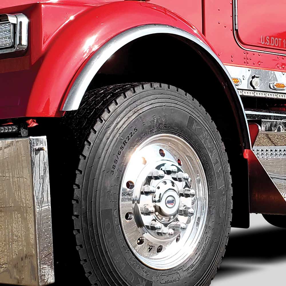 Kenworth W900B Stainless Steel Fenderettes