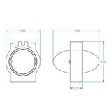 Kenworth Logo Shaped Stainless Steel Turn Signal GLO Watermelon LED Lights